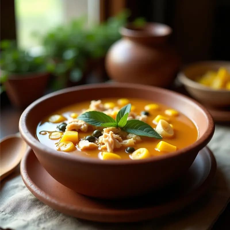 Ajiaco Colombiano con Pollo y Mazorca: Sopa Andina Reconfortante y Nutritiva
