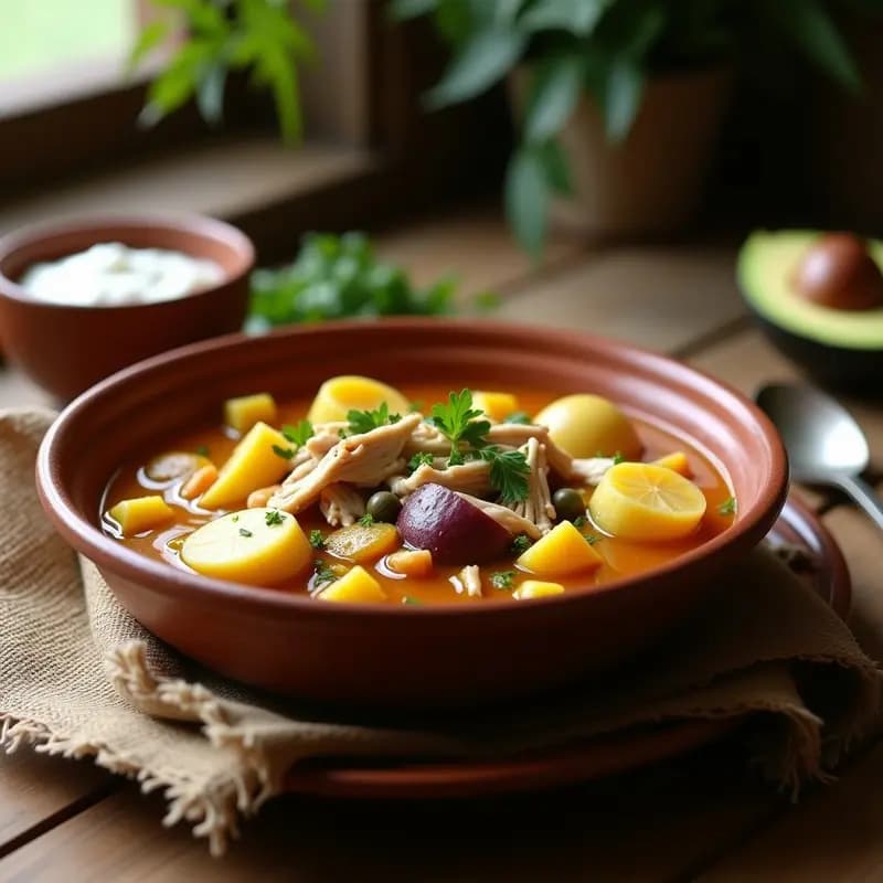 Ajiaco Colombiano con Pollo y Tres Papas: Sopa Tradicional en 1 Hora