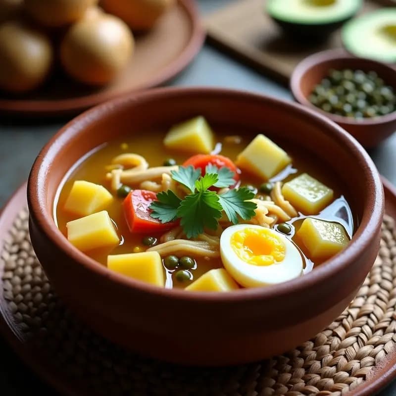 Ajiaco Colombiano con Tres Tipos de Papa y Maíz Tierno: Receta Reconfortante