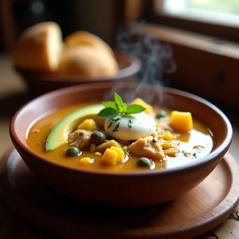 Ajiaco Santafereño con Pollo y Tres Tipos de Papa: Receta Colombiana Reconfortante