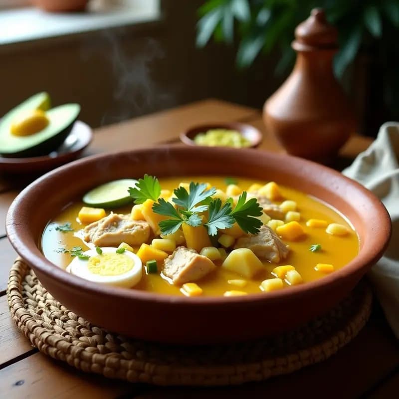 Ajiaco Santanderiano con Pollo y Mazorcas: Receta Colombiana en Olla Rápida