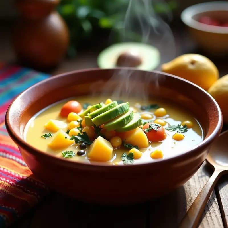  Ajiaco Vegano de Papa y Mazorca con Guascas: Receta Colombiana en Olla Rápida