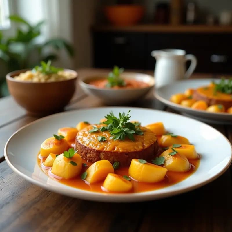 Ajiaco colombiano vegano con patatas y mazorca: Sopa cremosa en olla exprés