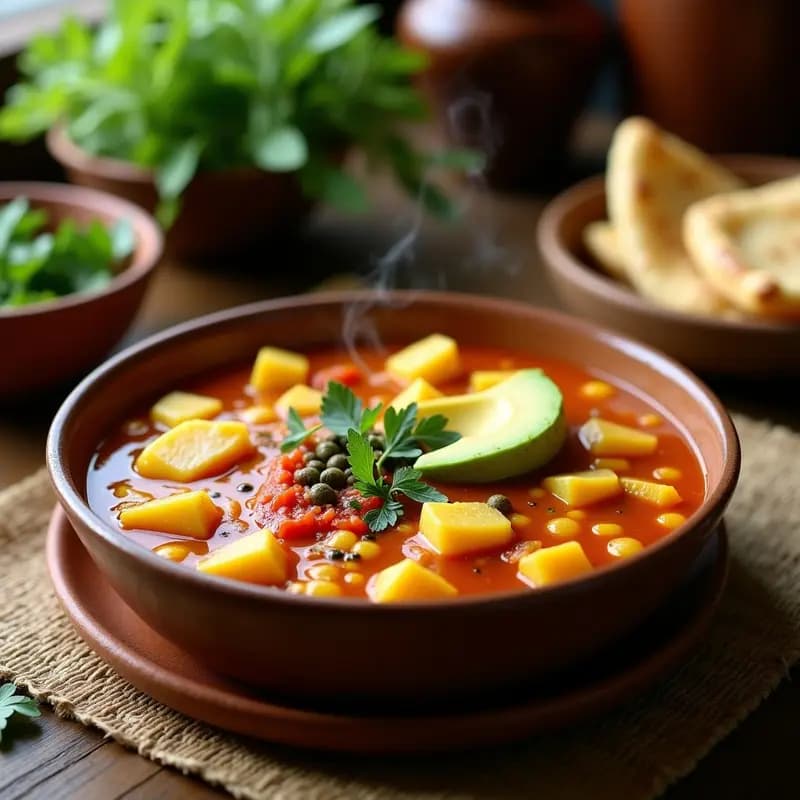 Ajiaco Colombiano Vegano con Tres Tipos de Papa: Receta Tradicional con Guascas