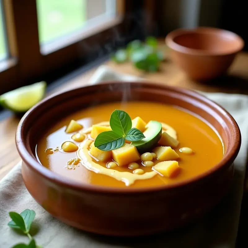 Ajiaco Vegano con Tres Tubérculos y Guascas: Receta Colombiana Sin Lactosa en Thermomix