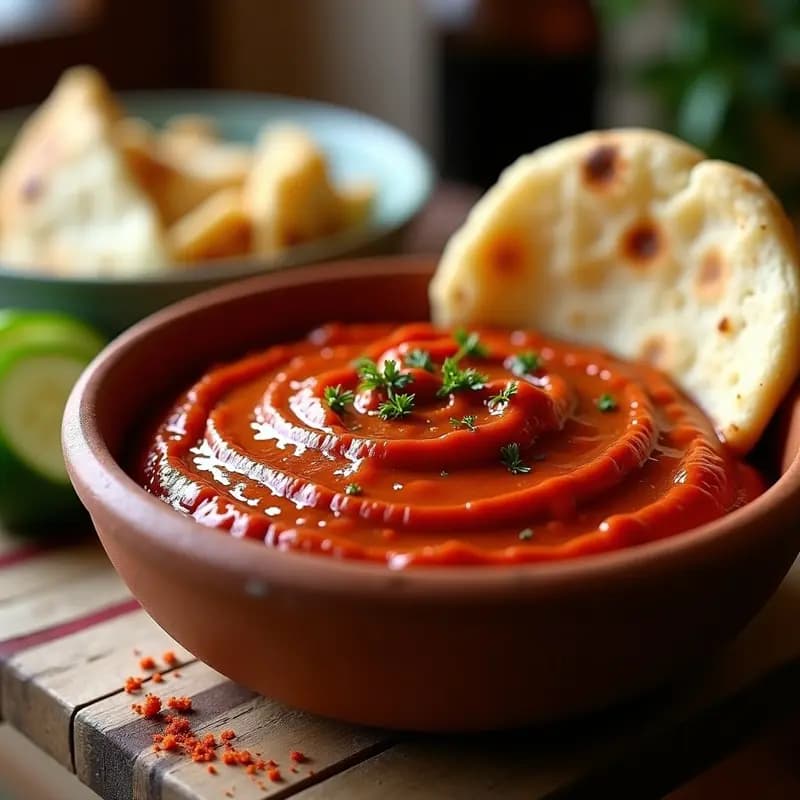 Ajvar Serbio de Pimiento Rojo y Berenjena: Dip Balcánico en Airfryer y Sin Aceite