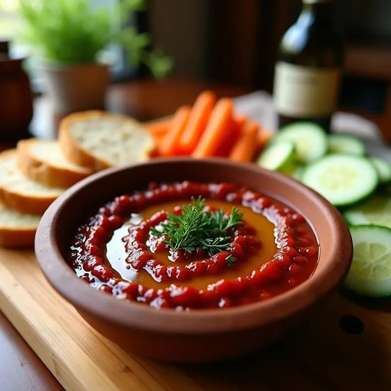 Ajvar de Pimientos Asados y Berenjena: Aperitivo Balcánico Sin Cocción y Vegano