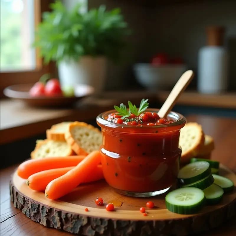 Ajvar de Pimientos Rojos y Berenjena: Dip Balcánico Vegano y Sin Gluten