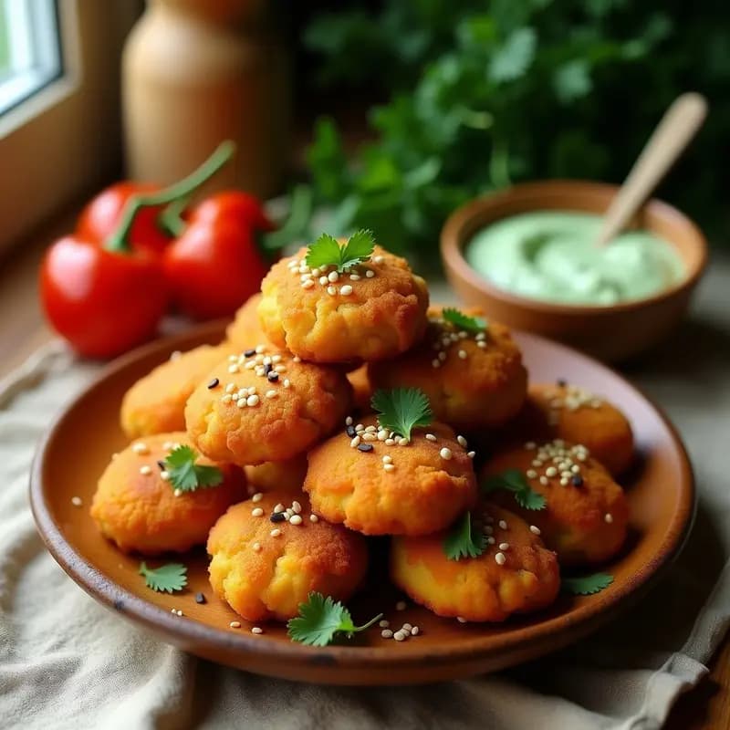 Akara de Garbanzos y Pimiento Scotch Bonnet: tortitas Africanas Veganas en Airfryer