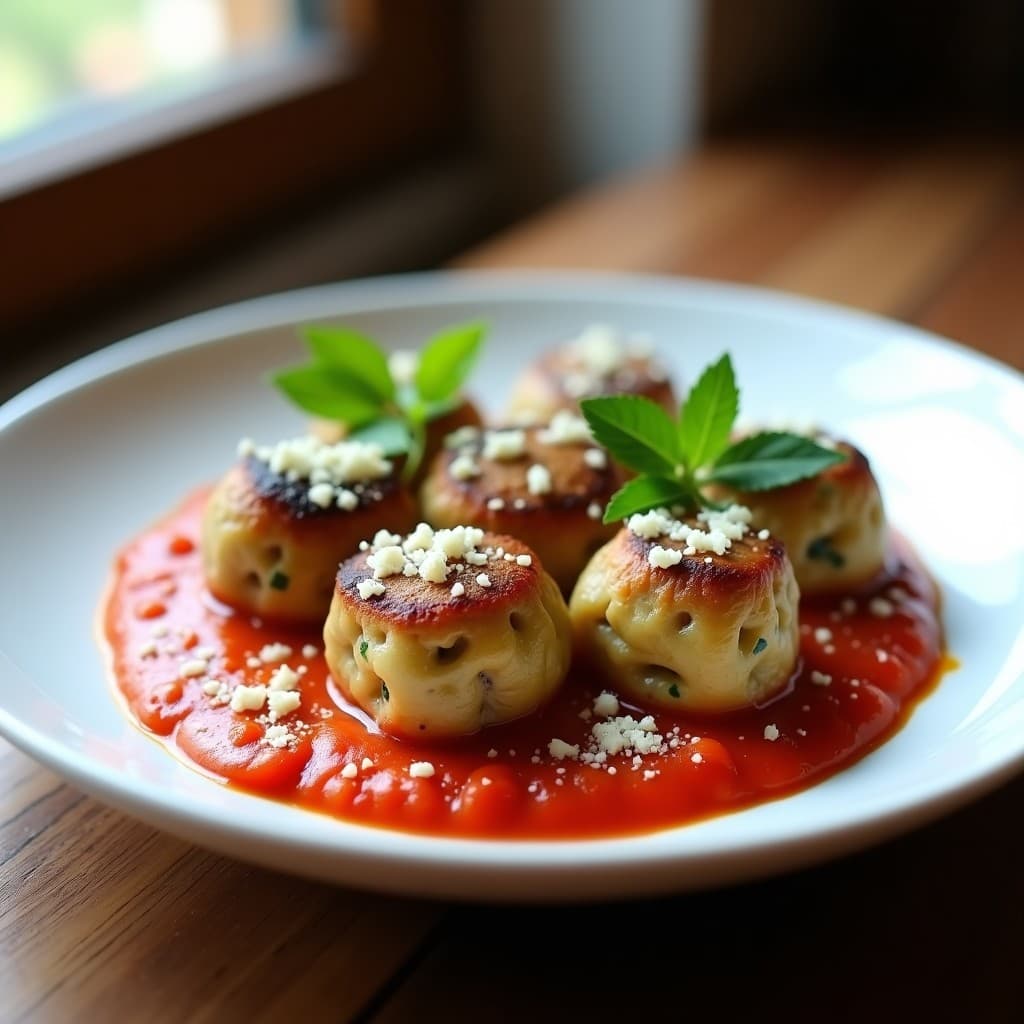 Albóndigas de Berenjena Ahumada y Queso Pecorino: Receta Italiana en Thermomix