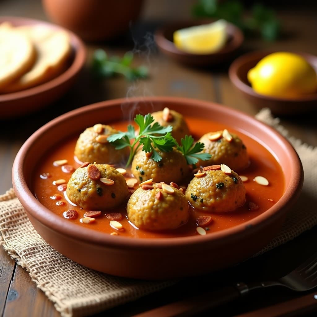Albóndigas de Berenjena y Bulgur: Receta Libanesa en Olla Lenta Sin Carne