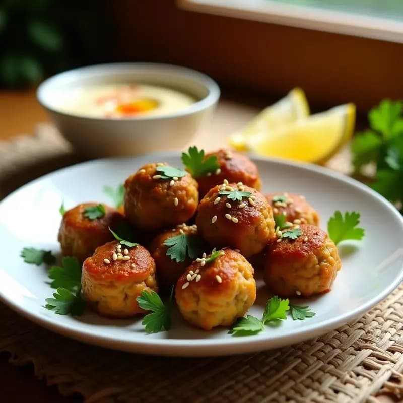 Albóndigas de Berenjena y Garbanzo: Receta de Oriente Medio Vegana y sin Horno en Airfryer