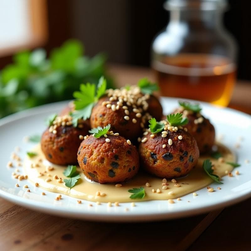 Albóndigas de Berenjena y Lentejas Negras: Receta en Airfryer Sin Huevos ni Lácteos