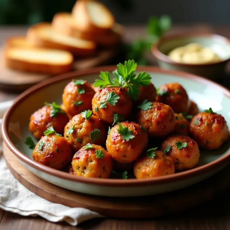 Albóndigas de berenjena y lentejas piconas: tapas veganas extremeñas con toque ahumado