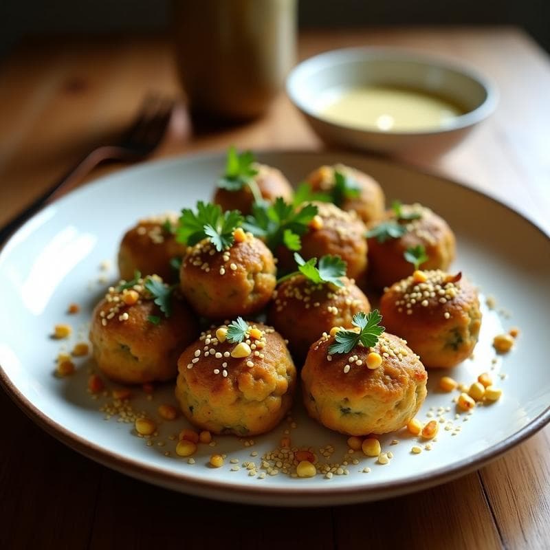 Albóndigas de Berenjena y Pistacho: Receta Vegana en Airfryer con Toque Italo-Árabe