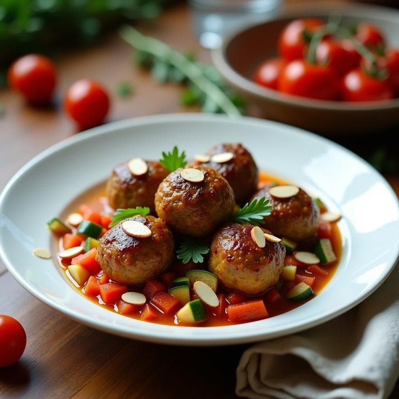 Albóndigas de Berenjena y Pisto: Receta en Thermomix Sin Carne y Alta en Fibra