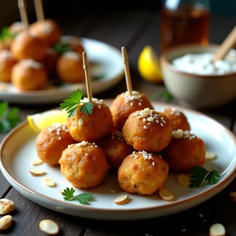 Albóndigas de Berenjena y Queso de Cabra: Tapas Andaluzas en Airfryer sin Carne