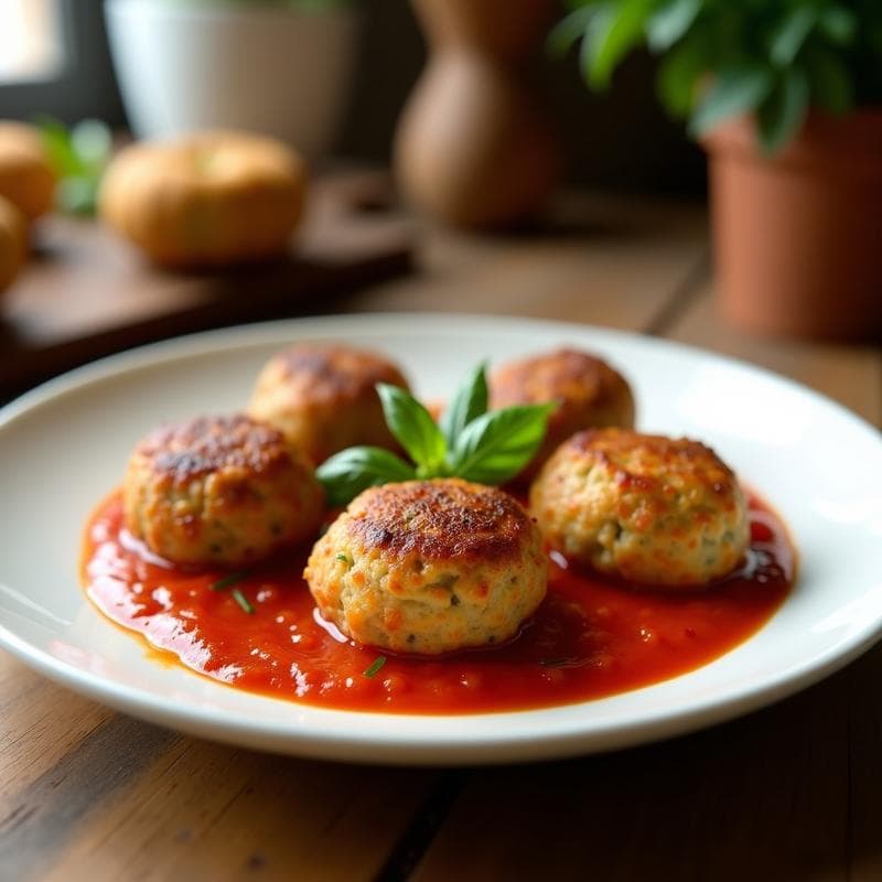 Albóndigas de Berenjena y Queso Ricotta: Receta Italiana en Airfryer Sin Harina