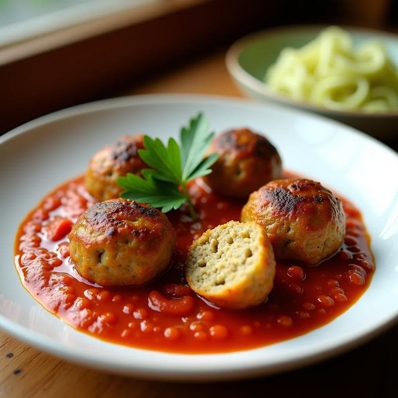Albóndigas de Berenjena y Quinoa: Receta Vegana en Salsita de Tomate Casera