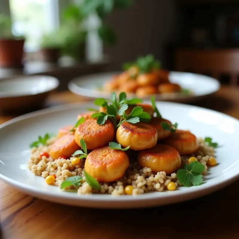 Albóndigas de berenjena y quinoa: Entrante vegetariano con toque árabe