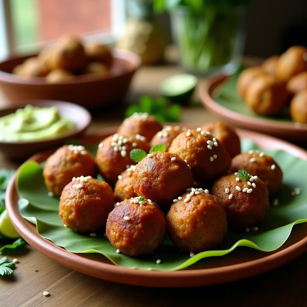 Albóndigas de Berenjena y Semillas de Amaranto: Receta Mexicana Sin Carne en Airfryer