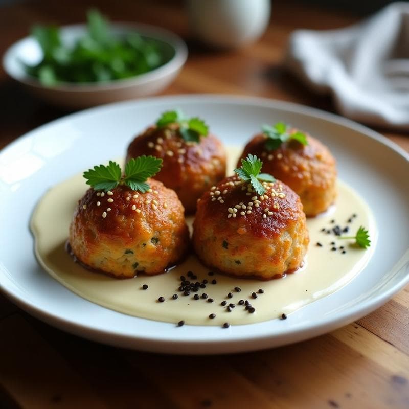 Albóndigas de Berenjena y Semillas de Sésamo: Receta en Airfryer Sin Aceite y Crujiente