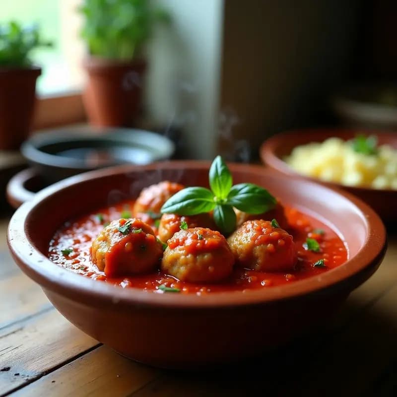 Albóndigas de Berenjena: Receta Vegana con Tomate Casero en Olla Rápida