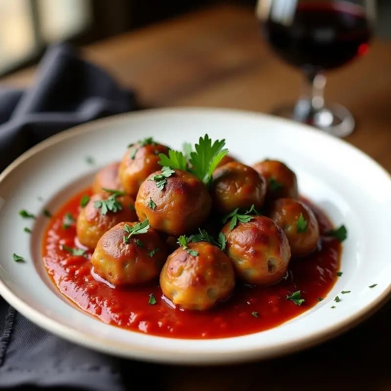 Albóndigas de Berenjena al Vino Tinto: Receta Vegana con Toque Español