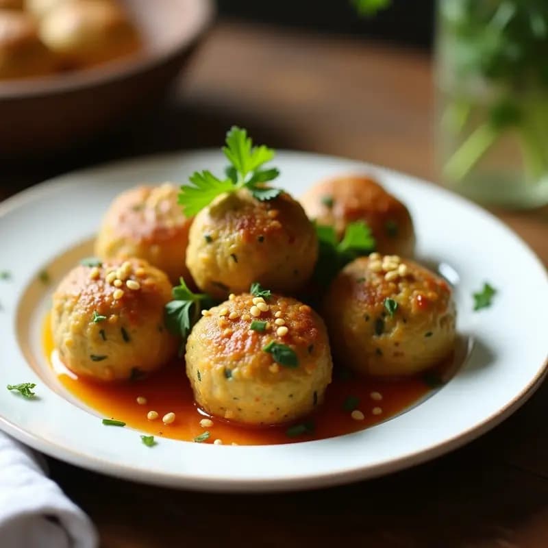 Albóndigas de Calabacín y Lino Dorado: Receta Vegana Sin Horno Alta en Omega-3