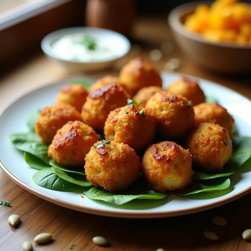 Albóndigas de Calabaza y Semillas de Girasol: Receta Vegana en Airfryer con Toque Crujiente