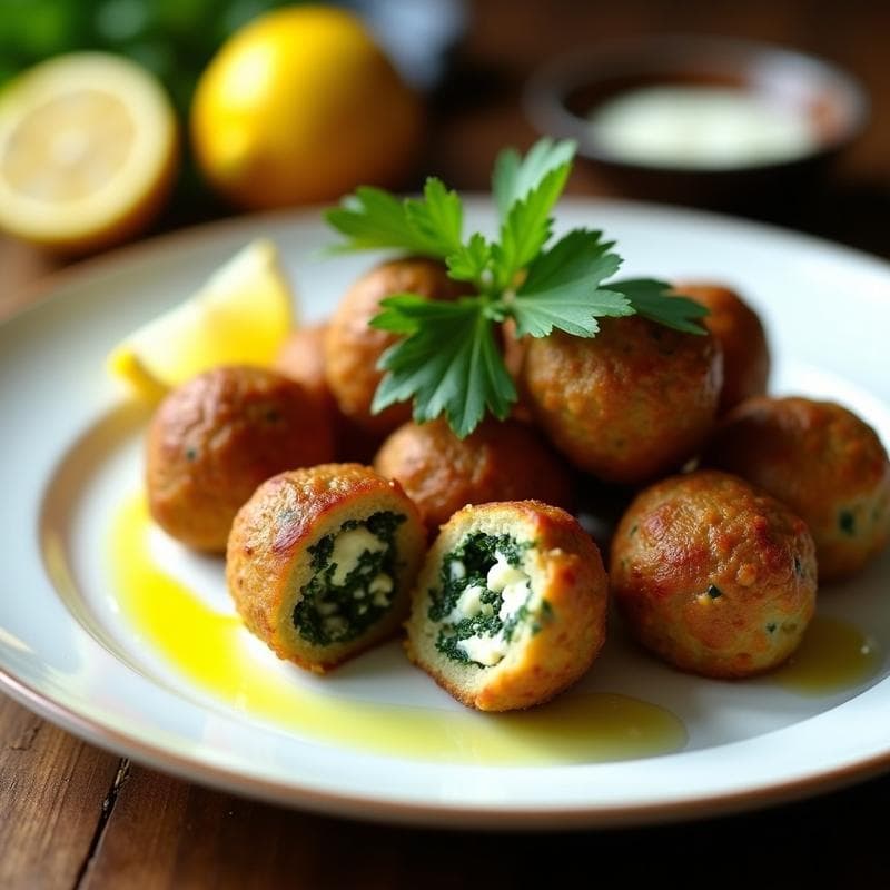 Albóndigas de Espinacas y Queso Feta: Receta Griega en Thermomix Sin Carne y Sin Gluten