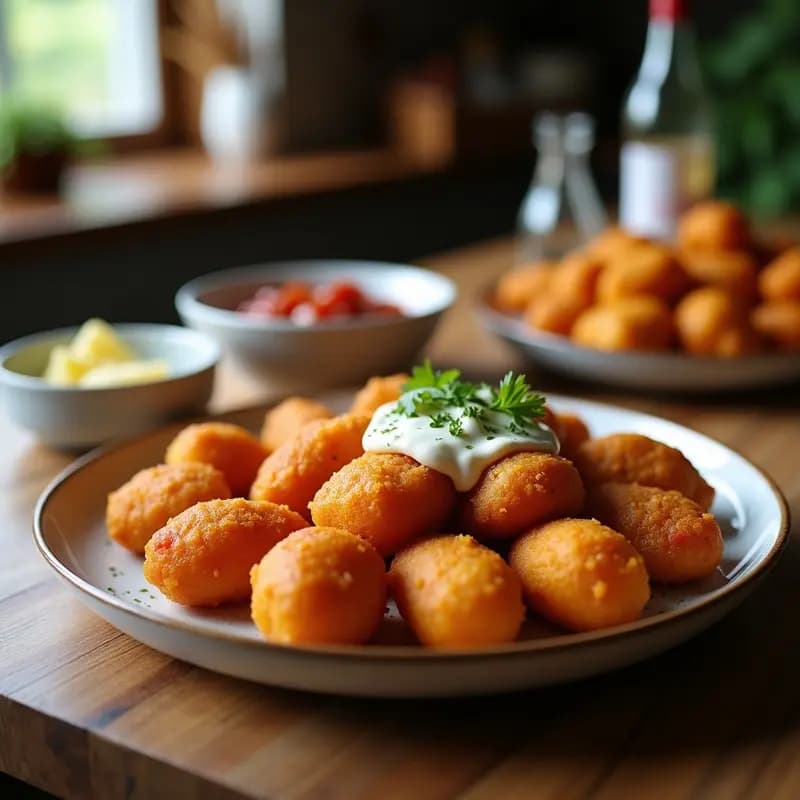 Albóndigas Fritas con Salsa Barbacoa y Queso Fundido: Receta Express para un Atracón en Casa