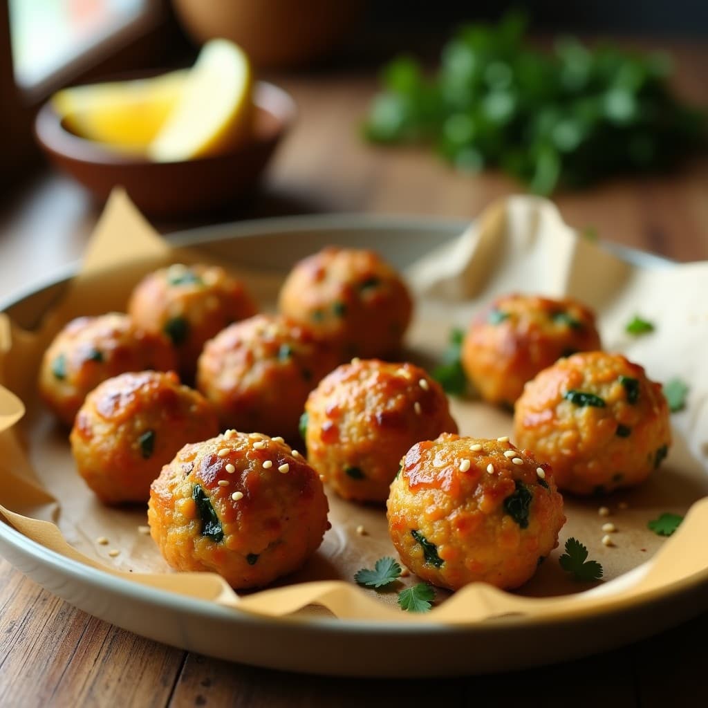 Albóndigas de Garbanzo y Espinaca al Horno: Receta vegana alta en hierro sin huevo