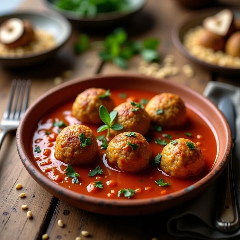 Albóndigas de Hongos Portobello y Quinoa: Receta en Olla Lenta y Sin Gluten