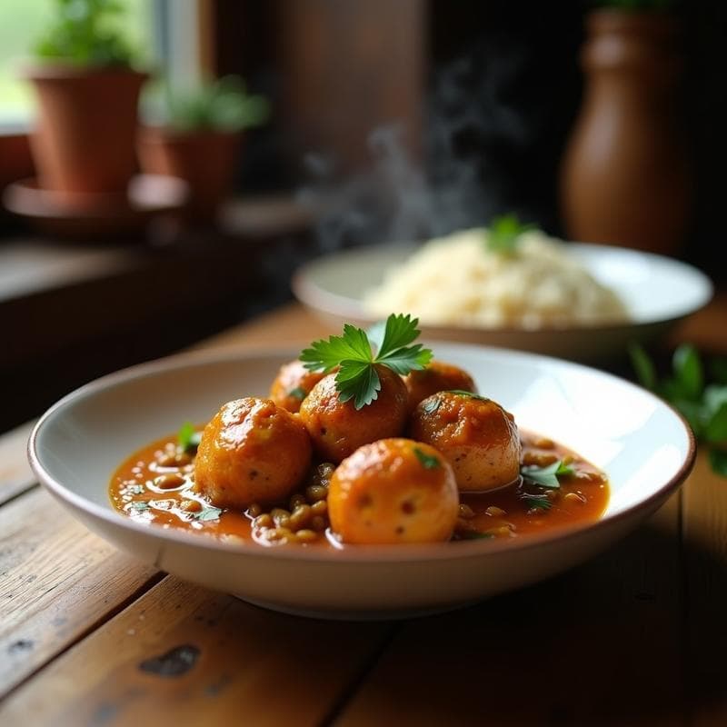 Albóndigas de Jackfruit y Lentejas: Receta Vegana en Olla Express con Toque Indio