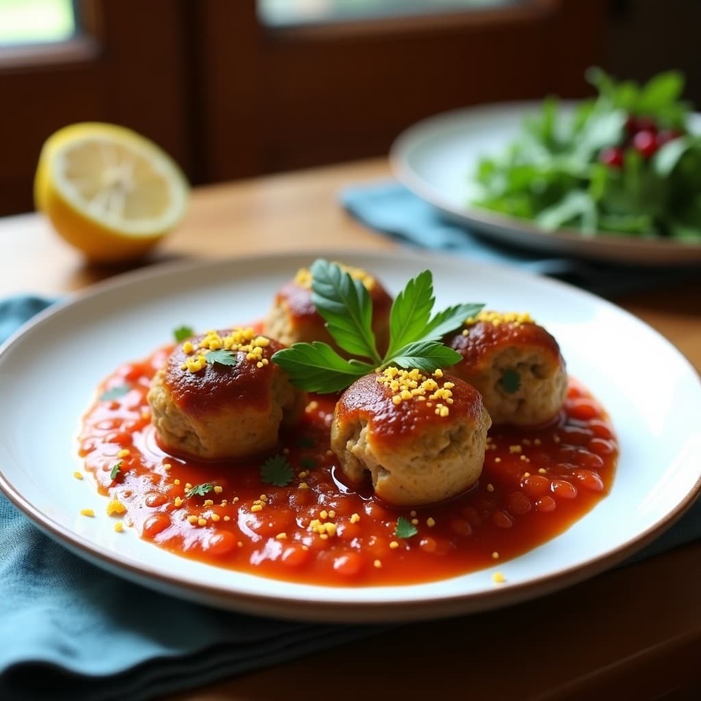 Albóndigas de Lentejas y Arancia Confitada: Receta Italiana Vegana con Toque Cítrico