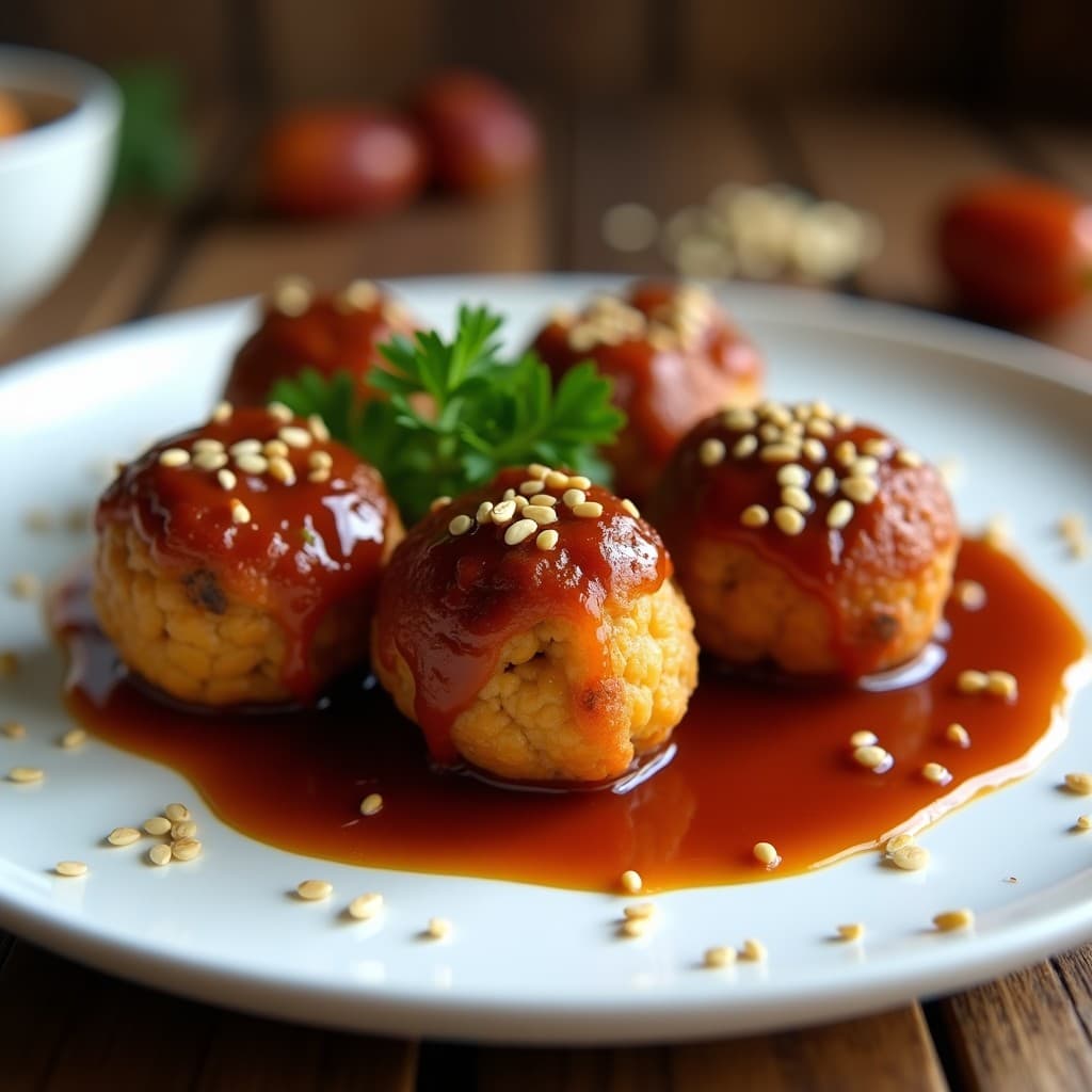 Albóndigas de Lentejas Corail y Barbacoa de Dátiles: Receta Vegana en Airfryer y Alta en Hierro