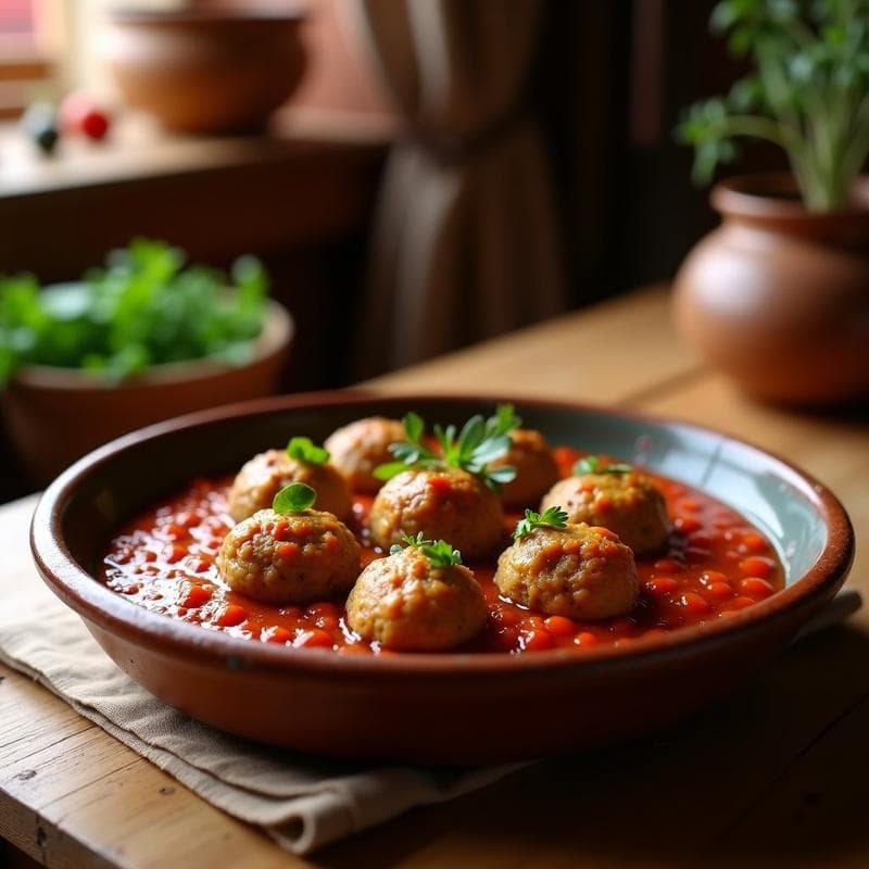 Albóndigas de Lentejas Beluga y Especias Beréber: Receta Marroquí en Olla Exprés con Toque Picante