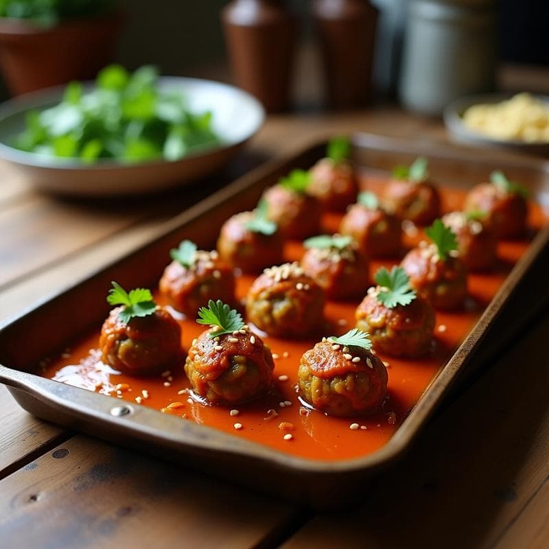 Albóndigas de Lentejas Beluga y Zanahoria al Horno con Glaseado de Tamarindo: Receta Vegana Gourmet