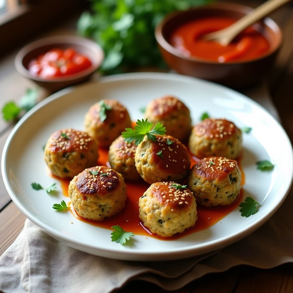 Albóndigas de Lentejas Pardina y Calabacín: Receta Española en Airfryer Sin Aceite
