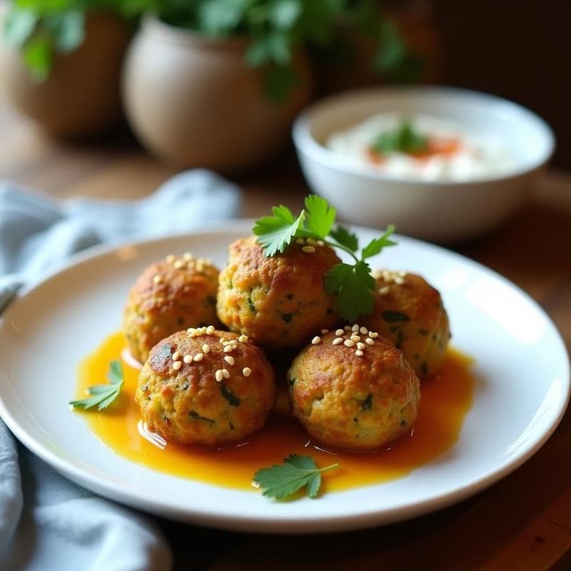 Albóndigas de Lentejas y Calabacín al Curry: Receta Keto en Airfryer Sin Harina