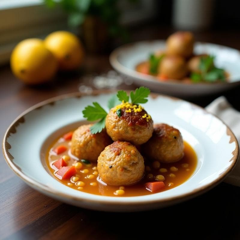 Albóndigas de Lentejas Rojas y Cebada: Receta en Olla Exprés Alta en Hierro