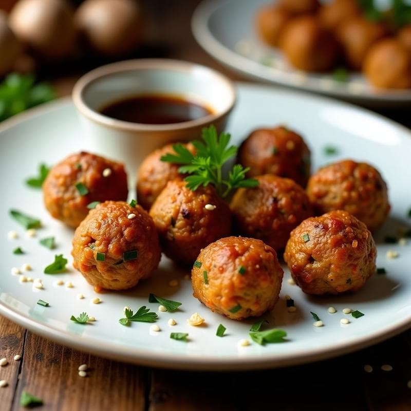 Albóndigas de Lentejas y Champiñones: Receta Vegana en Airfryer con Sabor a Umami