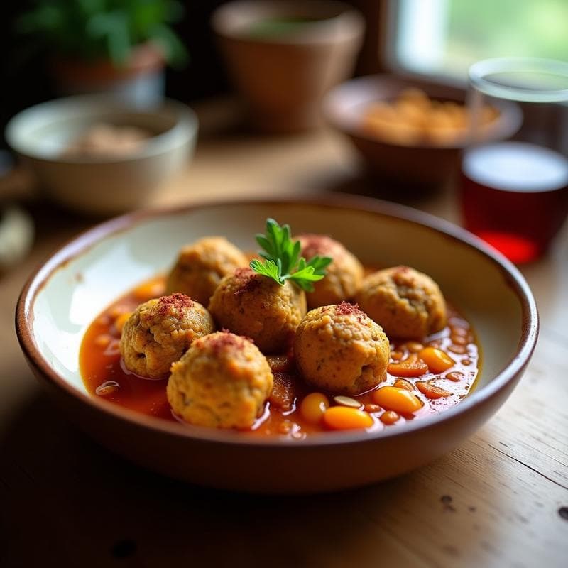 Albóndigas de Lentejas Corail y Calabaza: Receta Vegana en Olla Lenta con Especias Marroquíes