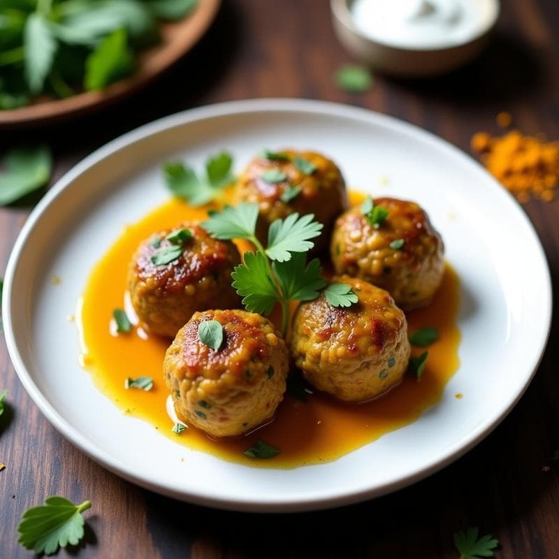 Albóndigas de Lentejas Corail y Espinacas al Curri: Receta India en Thermomix Sin Gluten