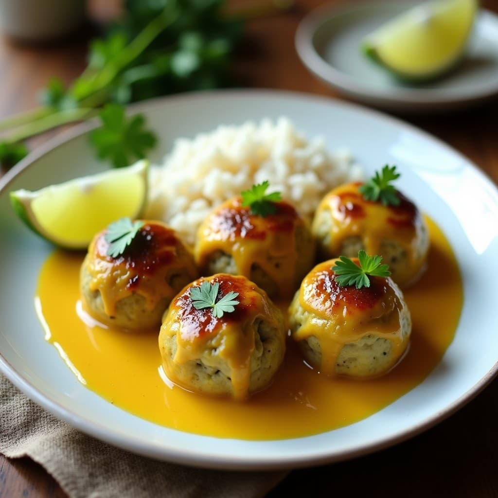 Albóndigas de Pavo y Calabacín al Curry: Receta en Airfryer Sin Gluten y Alta en Proteína
