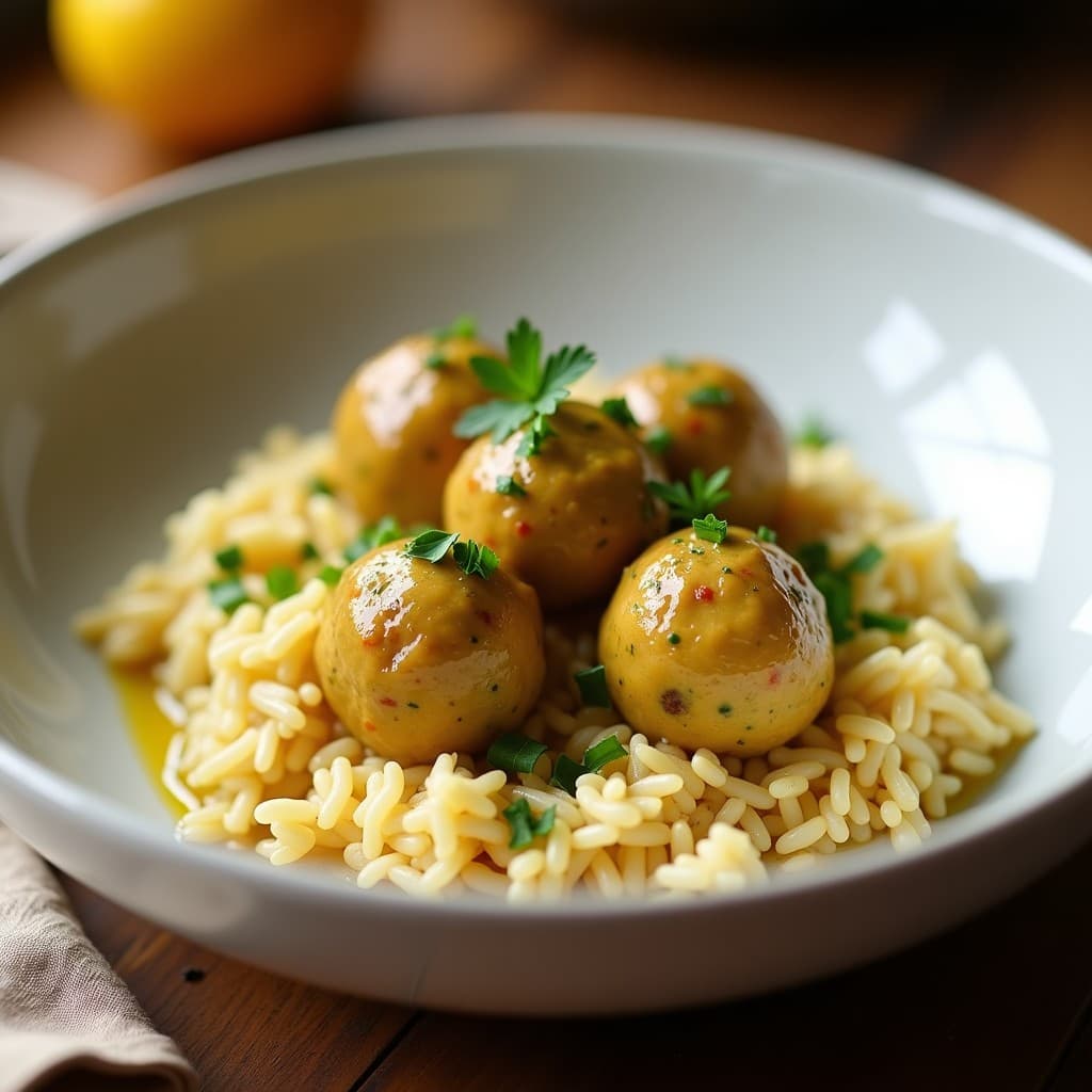 Albóndigas de Pavo y Calabacín al Curry: Receta Ligera en Olla Express con Arroz Basmati