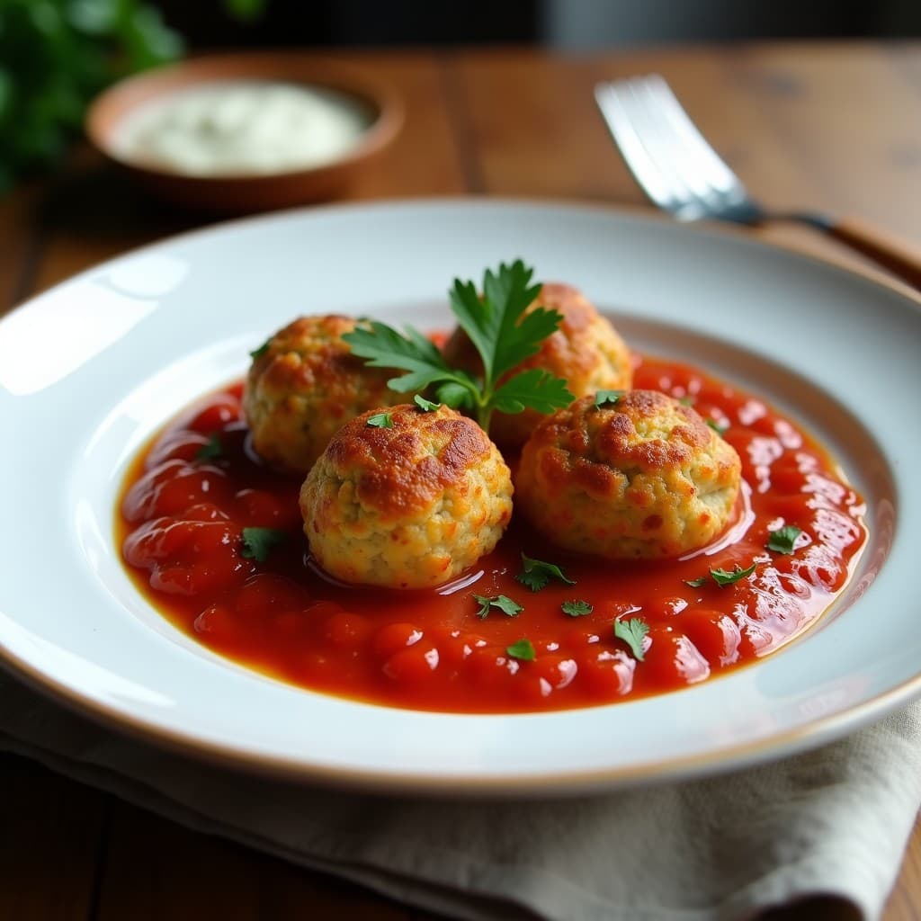 Albóndigas de tempeh y anchoas: Receta Italiana Vegana en Airfryer