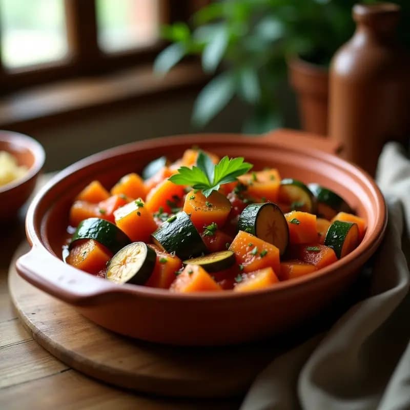 Alboronía de Berenjena y Calabacín: Guarnición Andaluza en 15 Minutos