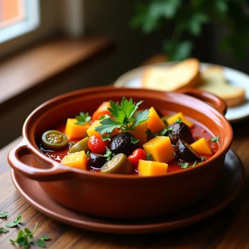Alboronía de calabaza y berenjena: Guiso malagueño vegano y económico